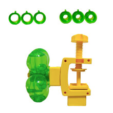 Adjustable Rotating Cats Feeder Interaction-Translucent green