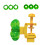 Interaction Cats Treat Dispenser Rotating Dry-Translucent green 1