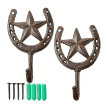 Bucolic Point Star Shape Wall Mount Hanger Practical Iron