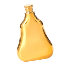 Elegant 6Oz Food Grade Stainless Steel Pocket Flask-Gold