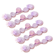 Handwoven Chinese Knot Button With Beads For-Taro P.u rple