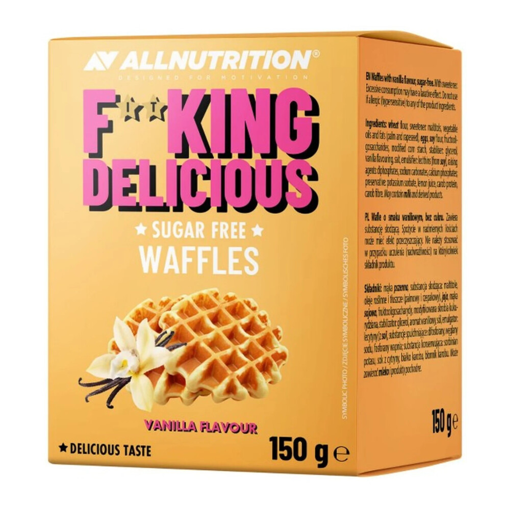 Fitking Delicious Waffles, Vanilla Flavour - 150 grams