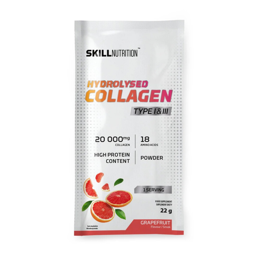 Hydrolysed Collagen Type I & III, Grapefruit - 22 grams (1 serving)
