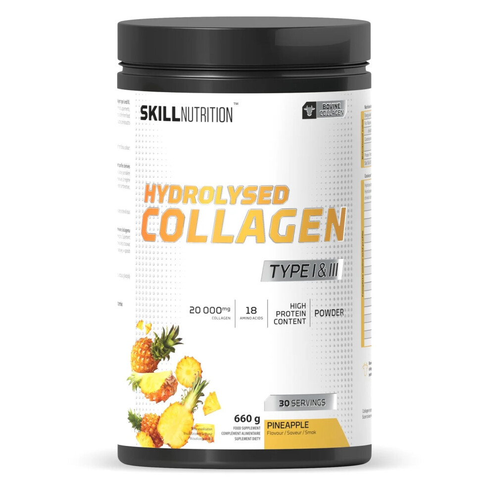 Hydrolysed Collagen Type I & III, Pineapple - 660 grams