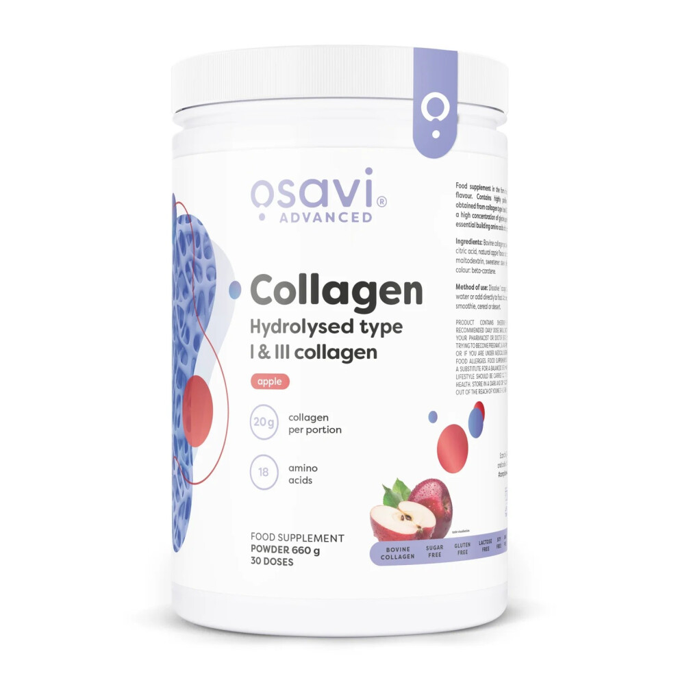 Osavi Collagen Hydrolysed Type I & III, Apple - 660 grams - Image 4