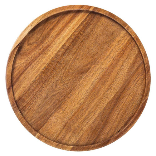 Plateau de rangement circulaire en bois polyvalent, pour-38cm