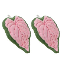 Microfiber Hand Towel with Caladium Animal Shape Soft and-Pink