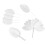 Multipurpose Fabric Leaves 200Pcs Set For DIY Projects-White 1