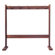 Natural Wood Wind Chimes Display Shelf With 5 Hook-large