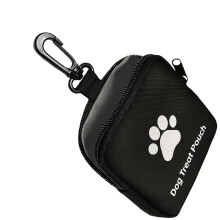 Practical Pet Food Keepers Treat Bag with Zippered Design-Black