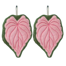 Serviette Ă main en microfibre en forme d'animal Caladium,-Rose