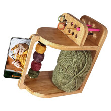 Wooden Thread System With Stand For Mobile And Storage Area For