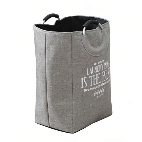 Multipurpose Foldable Laundry Basket With Aluminum Handles-Gray