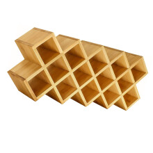 Wood Spice Rack Storage Stand For Countertop Or Inside Drawer