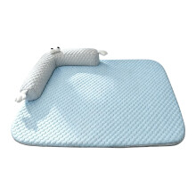 Lit rafraîchissant d'été pour animaux de compagnie,-Bleu 65x50cm