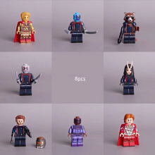 Real Shot (8 styles) Puzzle Avengers: Guardians of the Galaxy, Star Lord, Adam, Mantis, Actress, Cloud Rocket, Building Blocks, Little People