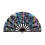 Fluorescent Folding Hand Fan With Plastic Frame-alien mushrooms 1