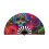 Fluorescent 10Inch Decorative Folding Hand Fan-Flower skull B 1