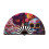 Reflective Glow Colorful Folding Hand Fan with-Flower skull C 1