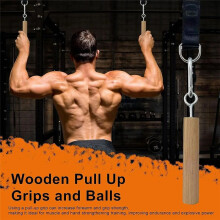 Houten Handvat Optrekken Balgreep Vingerversterker Sporter Arm Spierkracht Training Klimmen Fitness Accessoires C