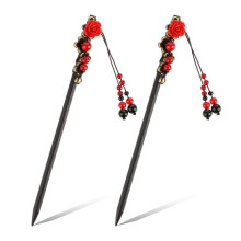 2Pack Chinese Haarstokjes Chinese Haarspelden Haar Eetstokjes Retro Houten Haarspeld Bloem Haar Eetstokjes Haaraccessoires