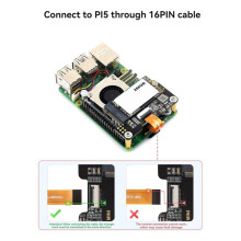 Płytka Adaptera dla Raspberry Pi5 PCIe do M.2  Obsługująca Protokół NVMe i Interfejs M.2 Dyski Twarde