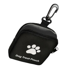Pochette de friandises d'entraînement pour chiens en tissu-Noir