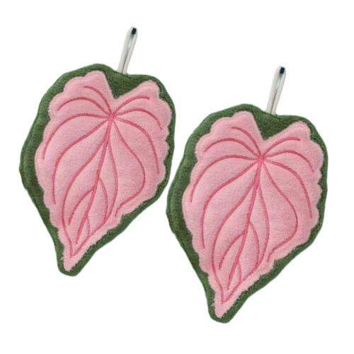 Microfiber Hand Towel with Caladium Animal Shape Soft and-Pink