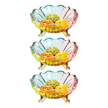 Unique Geometric Designs Glass Fruit Dish Snacks-Five colors