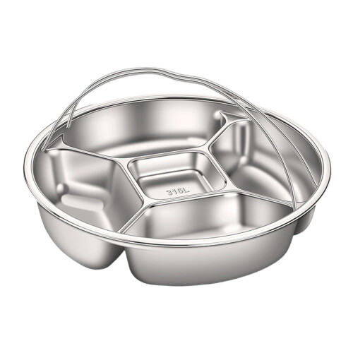 Multipurpose Stainless Steel Steamer Tray Divied Plate For-5