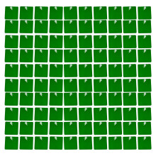 Group Of 12 Shimmering Movement Compatible-Glossy green