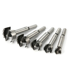5PCS 15-35mm Forstner Woodworking Tools Hole Saw Hinge Boring Drill Bits Round Shank Steel Cutter for Wood Plastic