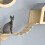 Cat Hammock Climbing Frame Wall Ladder, Climbing Frame Connector, Small Solid Wood Cat Climbing Frame 5