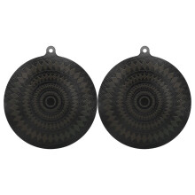 2 PCS Thermochromic Silicone Induction Cooktop Protector Mat - Non-Slip Induction Cooktop Mat for Induction Cookware