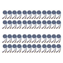 48pcs Practical Polyester Academic Achievement-dark blue gold