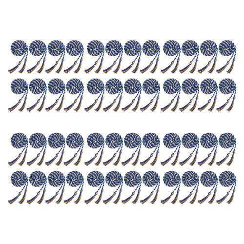 48pcs Practical Polyester Academic Achievement-dark blue gold