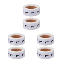 6Rollen Witte Kledingmaat Stickers Ronde Zelfklevende Labels