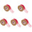 5Rolls Red Decorative Ribbon Polyester Cuttable Gift Wrap Ribbon 1