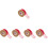 5Rolls Red Decorative Ribbon Polyester Cuttable Gift Wrap Ribbon 4