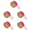 5Rolls Red Decorative Ribbon Polyester Cuttable Gift Wrap Ribbon 5