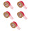 5Rolls Red Decorative Ribbon Polyester Cuttable Gift Wrap Ribbon 6