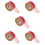 5Rolls Red Decorative Ribbon Polyester Cuttable Gift Wrap Ribbon 7