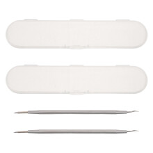 2Sets Metal Hair Extension Tool Silver Curved Tip Precision Remover