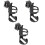 3Pcs Universal Stroller Cup Holder Black PP Plastic for Bikes Walkers 2