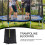 1Set Trampoline Safety Net Black Plastic Protective Jumping Enclosure 4