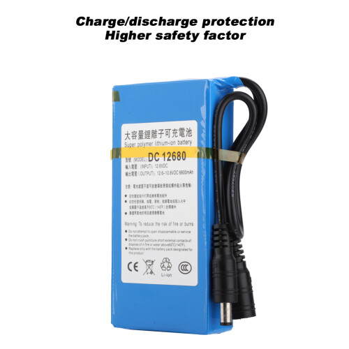 DC 12680 6800 mAh Polymerbatterie 12,6 V mit Schalter 2
