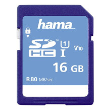 SDHC 16 GB classe 10 UHS-I 80 MB/S, emballage fin