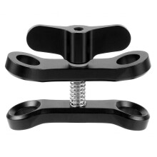 CNC Butterfly Clip Diving Clamp Light Connector Mount Tripod Adapter for Go Pro 7 Sports SLR Cameras Underwater