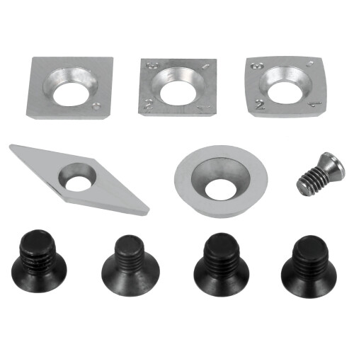5Pcs Turning Carbide Cutter Inserts Combination Set for Wood Turning Working Lathe Tool with Screw