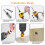 5 Pcs Countersink Drill Bit Set: Replaceable HSS M2 Tapered Bits - 82 Counter Bore with Adjustable Depth Stop 5